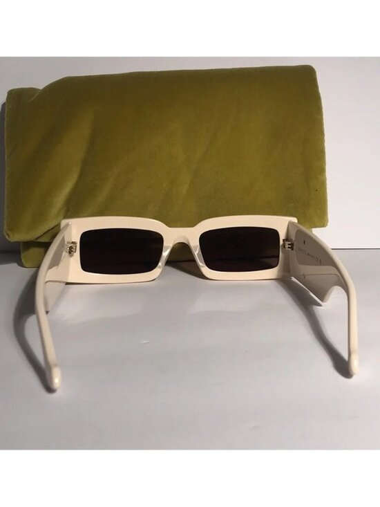 ✨ Authentic Gucci GG1425S Rectangular Sunglasses – Ivory White & Brown  ✨ main image 8